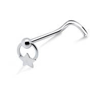 Hanging Star Curved Nose Stud NSKB-827